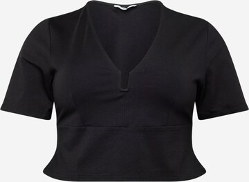 ABOUT YOU Curvy Shirt 'Cora' in Zwart: voorkant