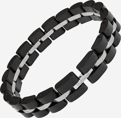 Holzwerk Armband 'STEINSEE' in 18-23 cm in schwarz, Produktansicht