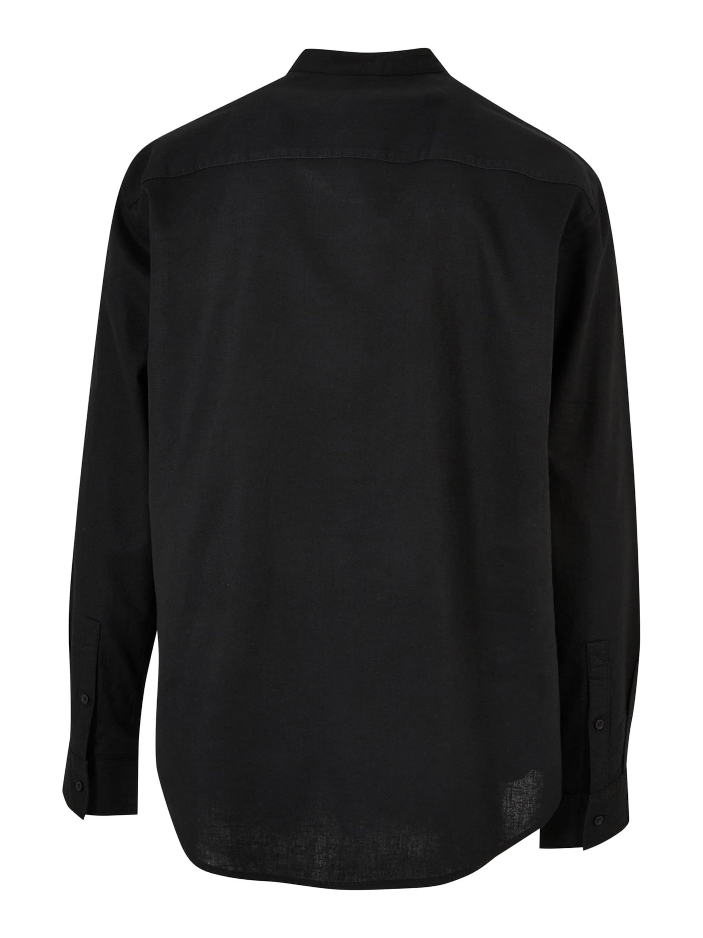 Regular fit Cămașă de la Urban Classics pe negru