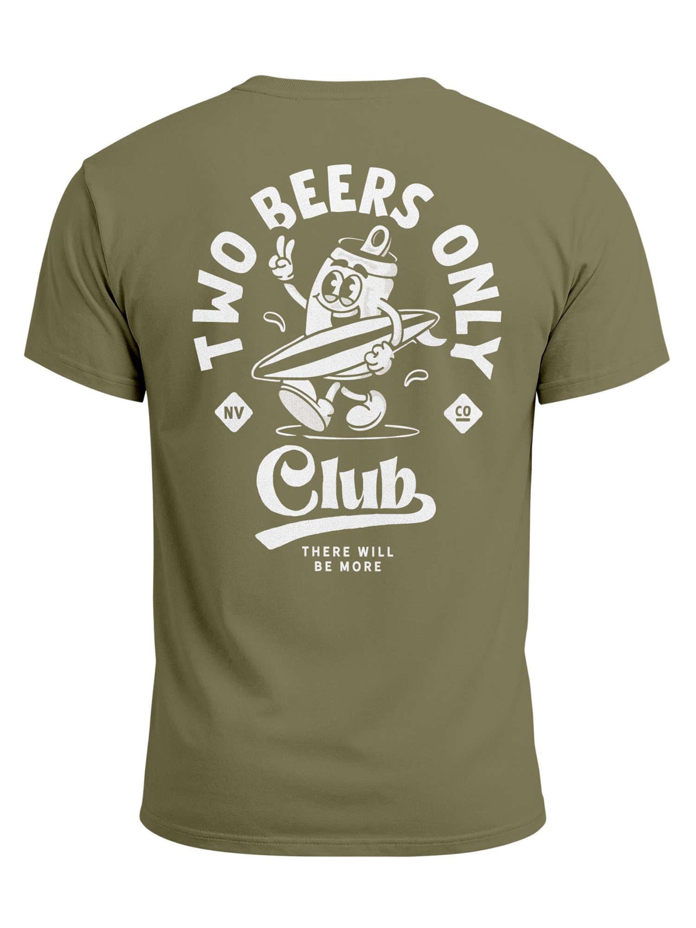 Neverless Shirt 'Two Beers only Backprint' in Green