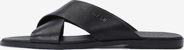 Kazar Mules in Black: front