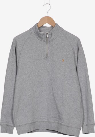 FARAH Sweatshirt & Zip-Up Hoodie in XL in Grey: front