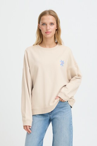 ICHI Sweatshirt 'IHBauma' in Beige