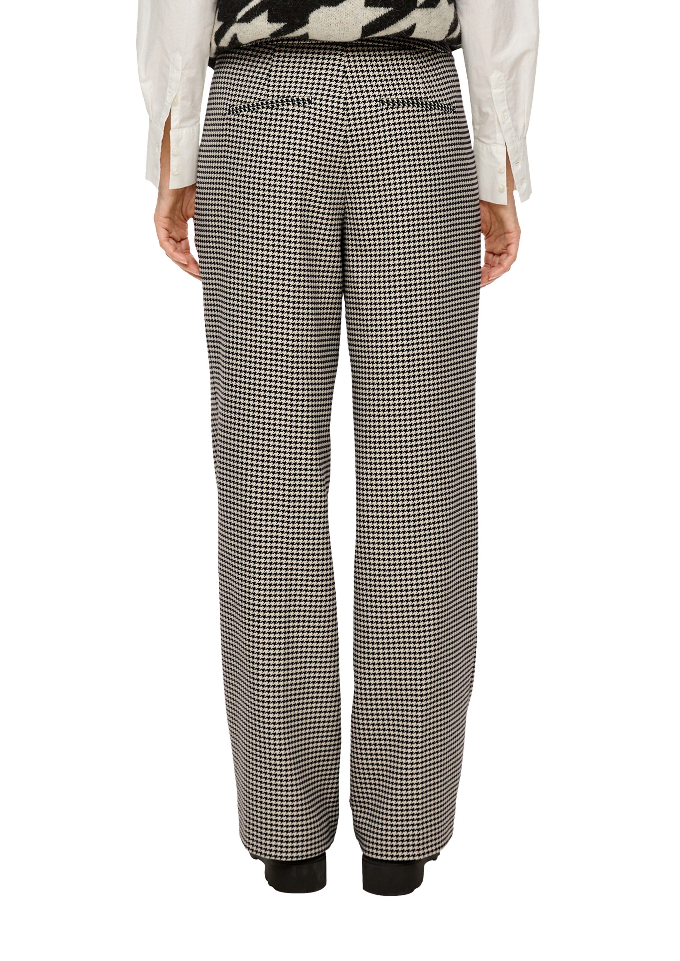 s.Oliver Wide Leg Hose in Schwarz