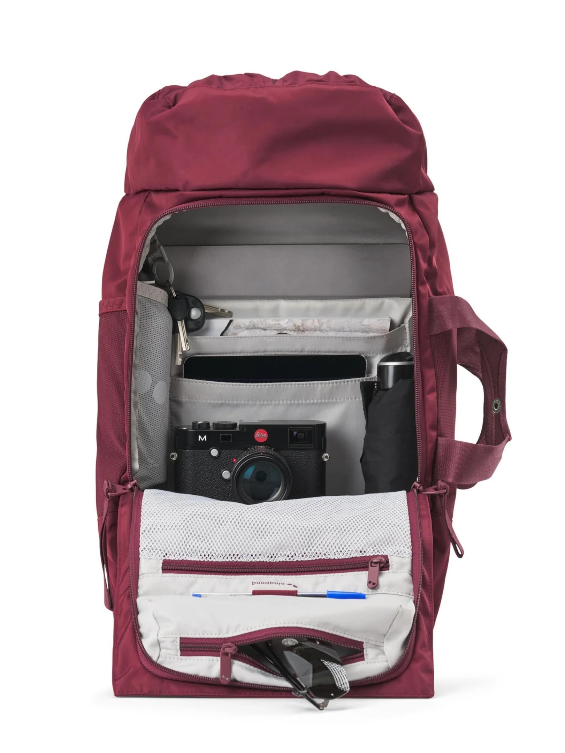 pinqponq Backpack 'Blok Medium' in Red
