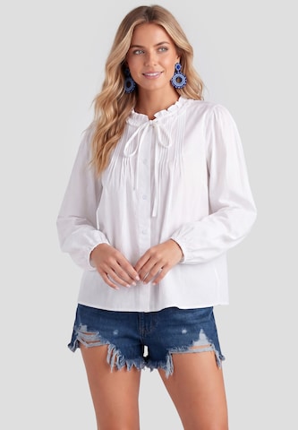 IZIA - Blusa en blanco: frente