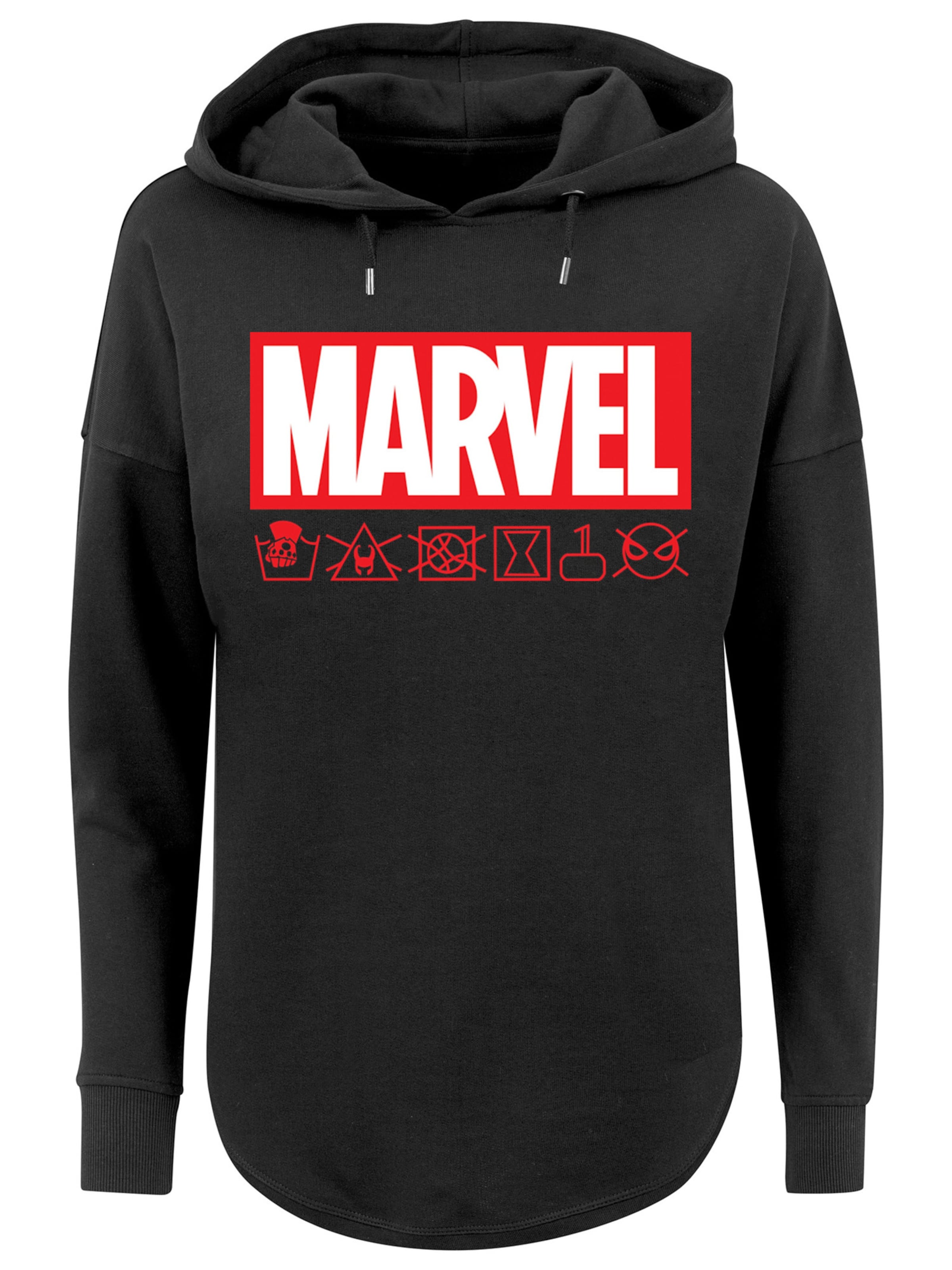 F4NT4STIC Sweatshirt 'Marvel' in Zwart: voorkant