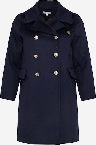 Tommy Hilfiger Curve Between-Seasons Coat in Blue: front