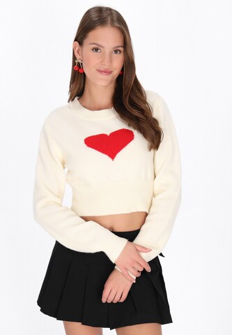 MYMO Sweater in White: front