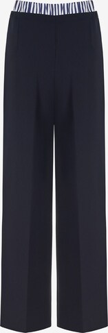 NOCTURNE Normální Kalhoty se sklady v pase – modrá