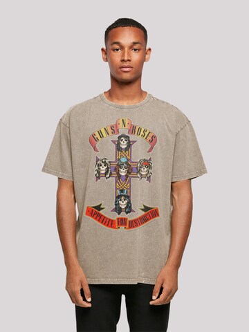 F4NT4STIC Shirt 'Guns 'n' Roses Appetite For Destruction' in Braun: Vorderseite