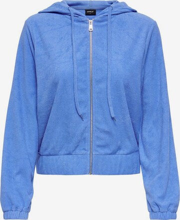 ONLY Zip-Up Hoodie in Blue: front