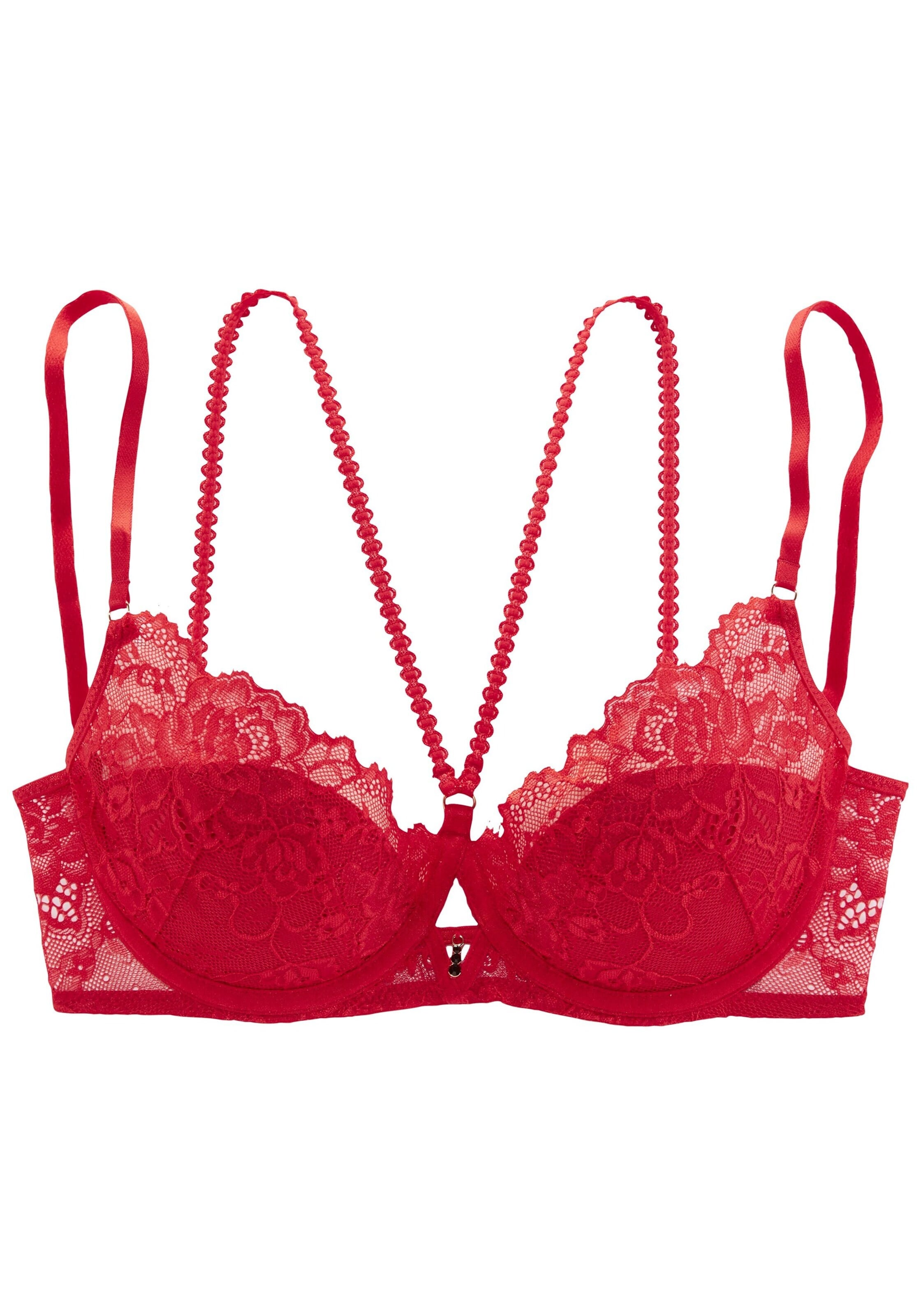 LASCANA Balconette Behå i röd: framsida