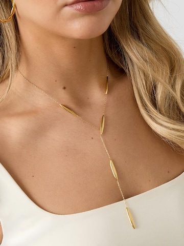 Cala Rose Ketting 'SLEEK MARQUISE' in Goud: voorkant