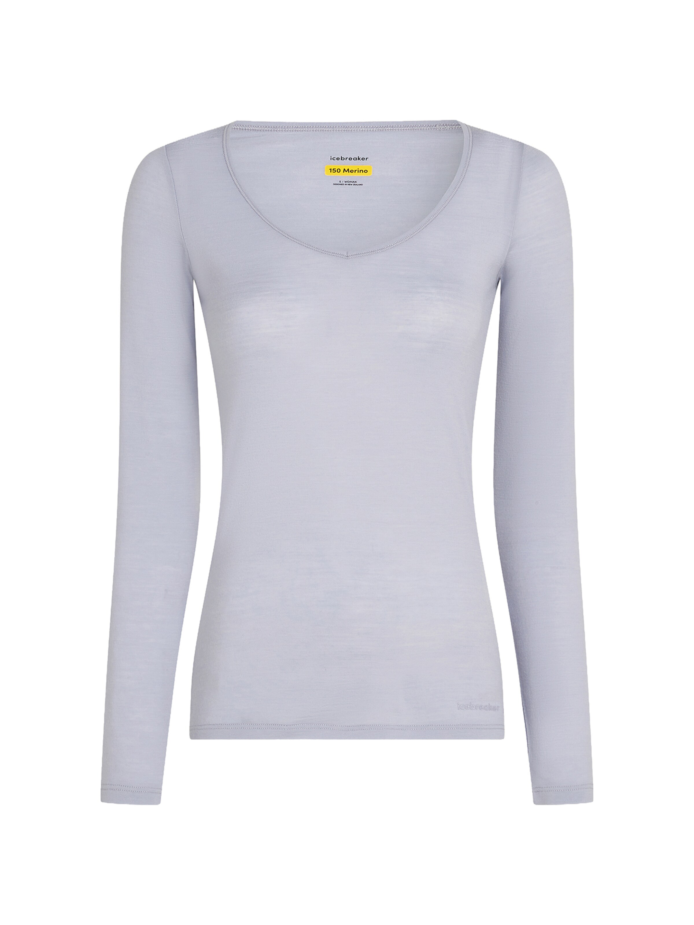 ICEBREAKER Undershirt 'W Siren LS Sweetheart' in Blue: front