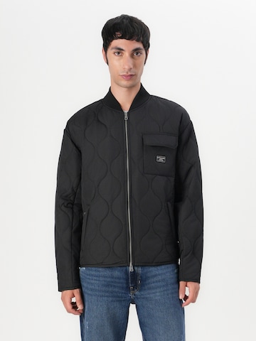 GUESS JEANS Átmeneti dzseki - fekete: elől