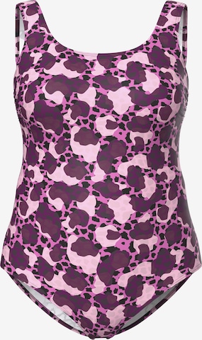 Ulla Popken Badpak in Lila: voorkant