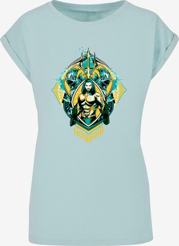 ABSOLUTE CULT Shirt 'Aquaman - The Trench Crest' in Blue: front