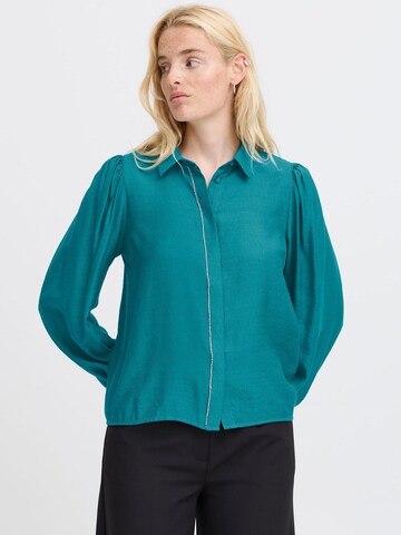 ICHI - Blusa 'Rhines' en azul: frente