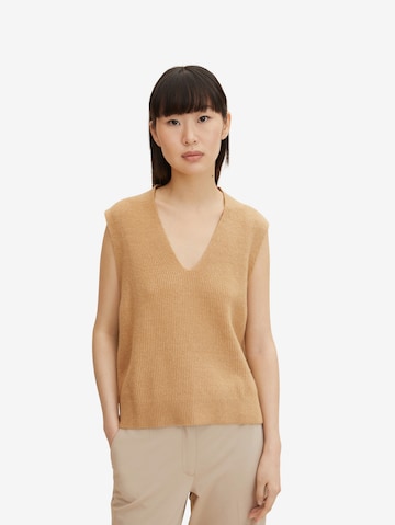 TOM TAILOR Sweater in Beige: front