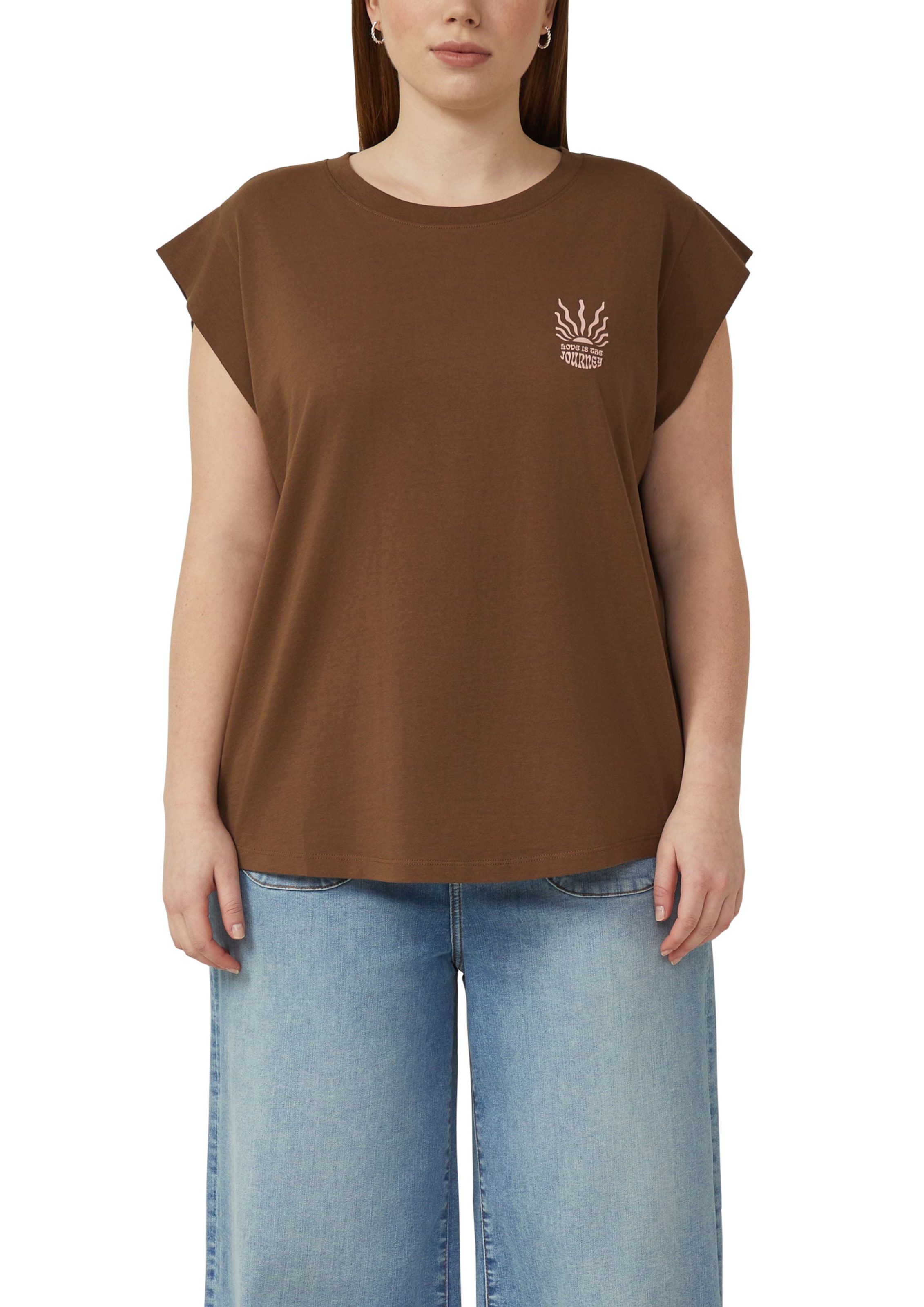 QS T-Shirt ' ' in Braun