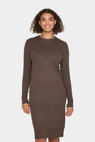 SAINT TROPEZ Kleid 'Zitti' in Braun: Vorderseite