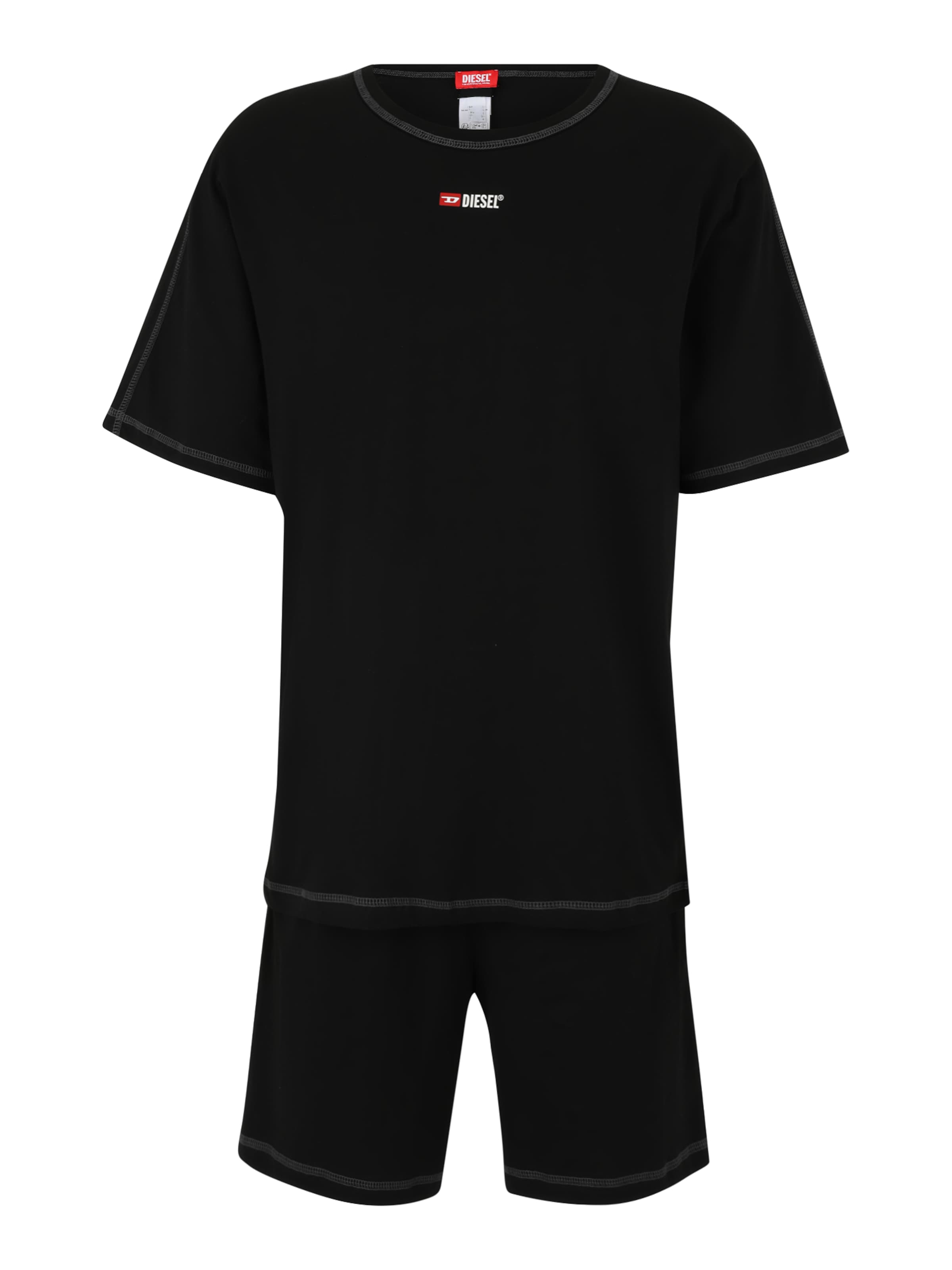 DIESEL Short Pajamas 'ADAM-D-CORE' in Black: front