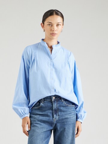 Soft Rebels Bluse 'Gabi' (GOTS) in Blau: Vorderseite