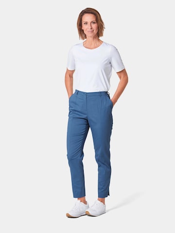 Goldner Regular Pleated Pants ' Anna' in Blue