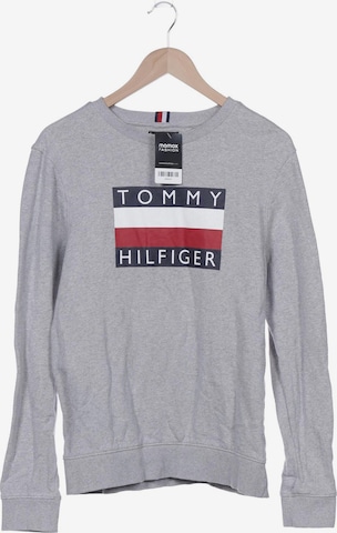 TOMMY HILFIGER Sweatshirt & Zip-Up Hoodie in L in Grey: front