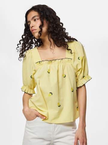 PIECES Blouse in Geel: voorkant
