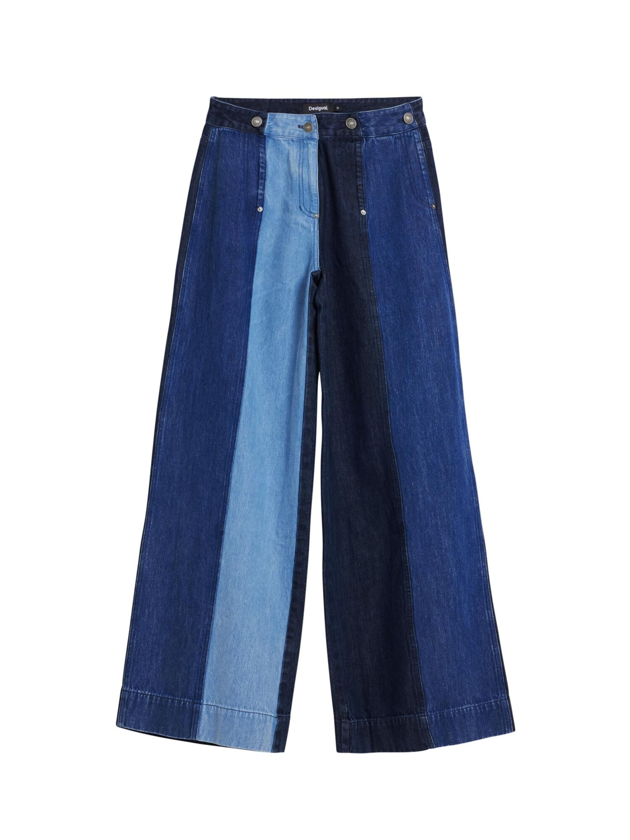 Desigual Wide Leg Farkut värissä sininen: etupuoli