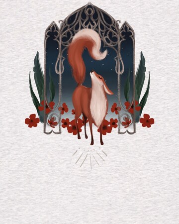 T-shirt 'Der wunderschöne Fuchs' Watapparel en gris