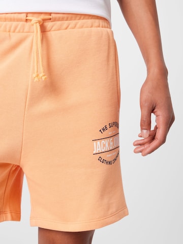JACK & JONES Regular Pants 'BRAT' in Orange