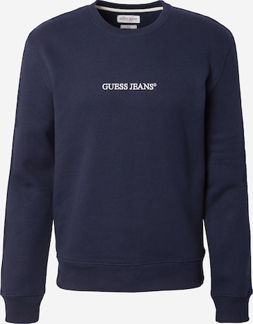 Sweat-shirt GUESS JEANS en bleu : devant
