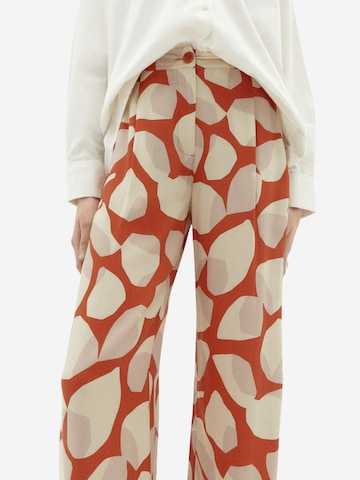 Thinking MU - Pierna ancha Pantalón plisado 'Manolita' en rojo