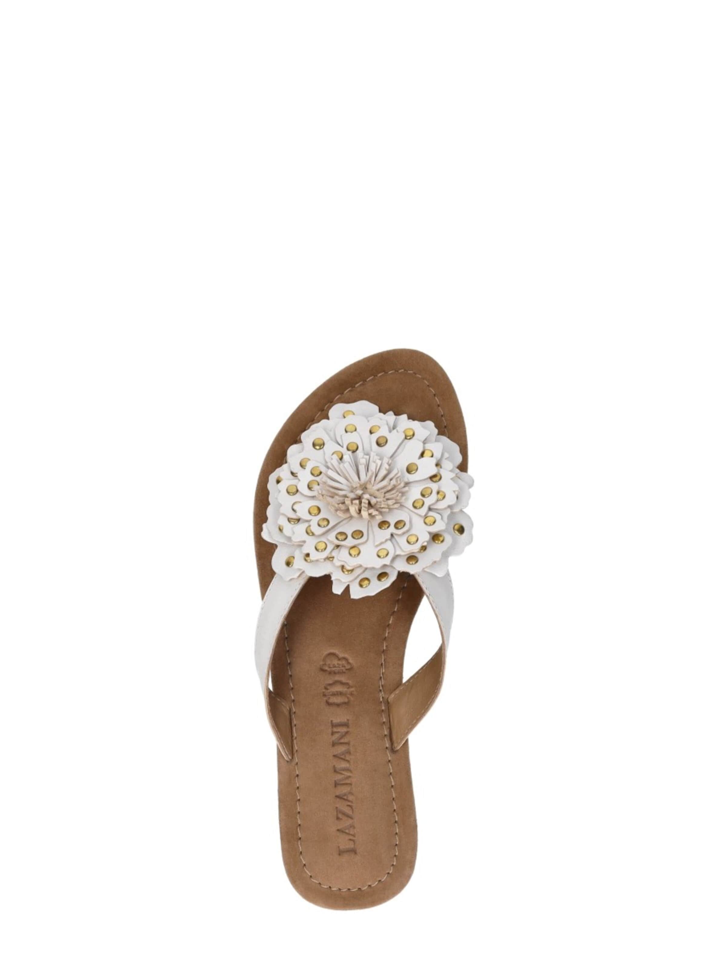 LAZAMANI Teenslipper 'Nomi' in Wit