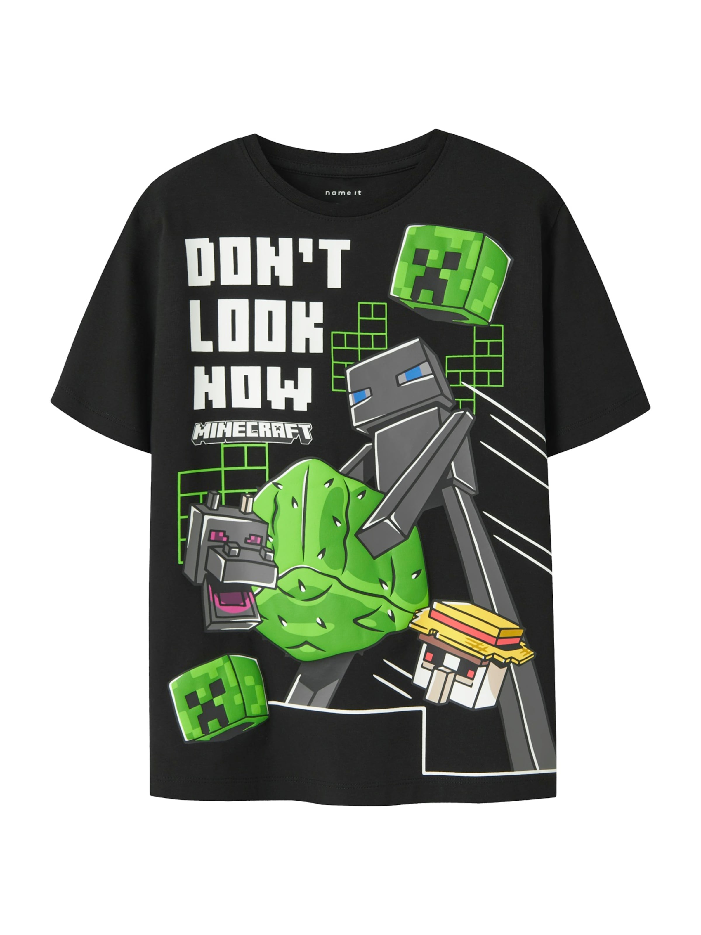 Maglietta 'NKMJUKE MINECRAFT' di NAME IT in nero: frontale