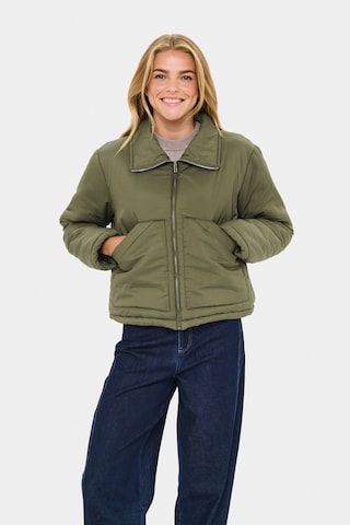 SAINT TROPEZ Between-season jacket 'SZ Linn' in Green: front