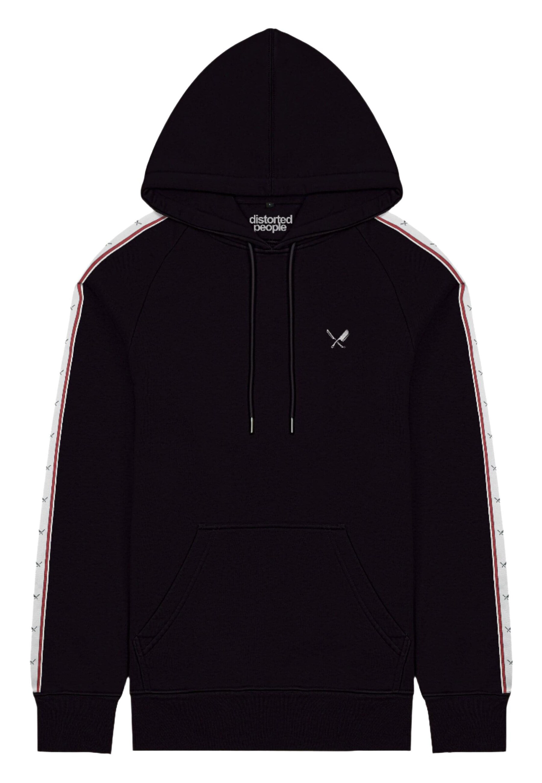 Distorted People Sweatshirt 'Blades' in Zwart: voorkant