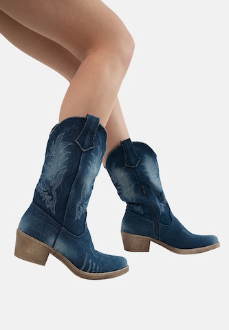 Stivale da cowboy di Salinyang in blu