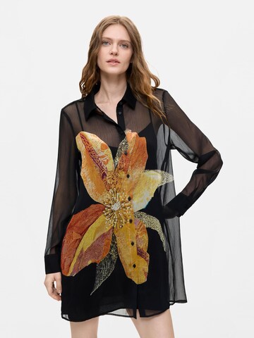 Desigual Платье-рубашка в Черный: спереди