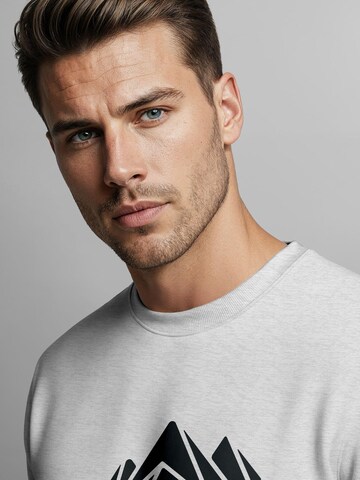 Neverless Sweatshirt 'Berg Polygon' in Grey