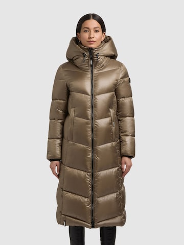 khujo Mantel 'Rabia' in Braun: Vorderseite