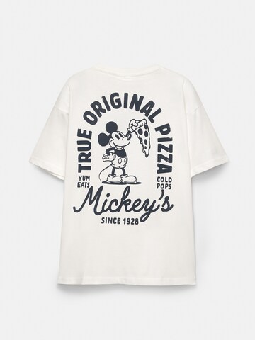Pull&Bear Paita 'MICKEY' värissä valkoinen