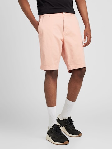 BOSS Black Regular Панталон Chino в розово: отпред