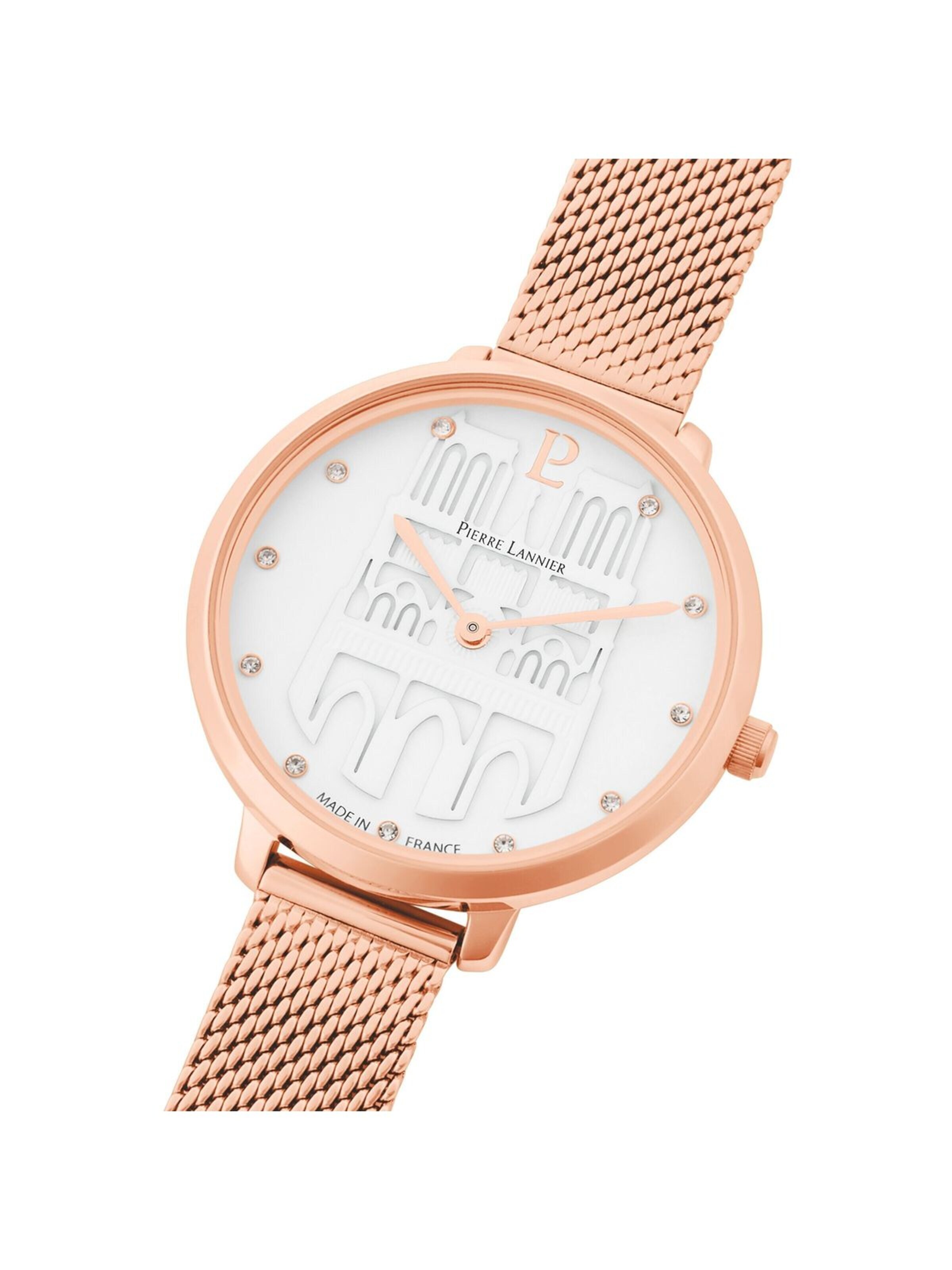 Montre à affichage analogique 'Coeur Battant' Pierre Lannier en blanc