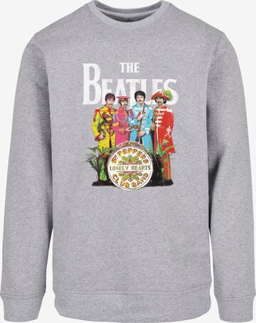 F4NT4STIC Sweatshirt 'The Beatles Band Sgt Pepper Black' in Grey: front