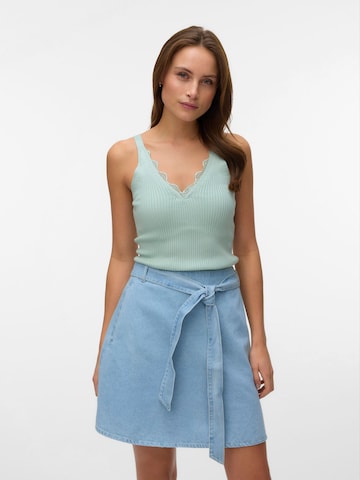 VERO MODA Gebreide top 'VMVilja' in Groen: voorkant