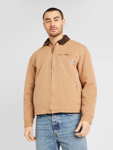 River Island - Chaqueta de entretiempo en marrón: frente